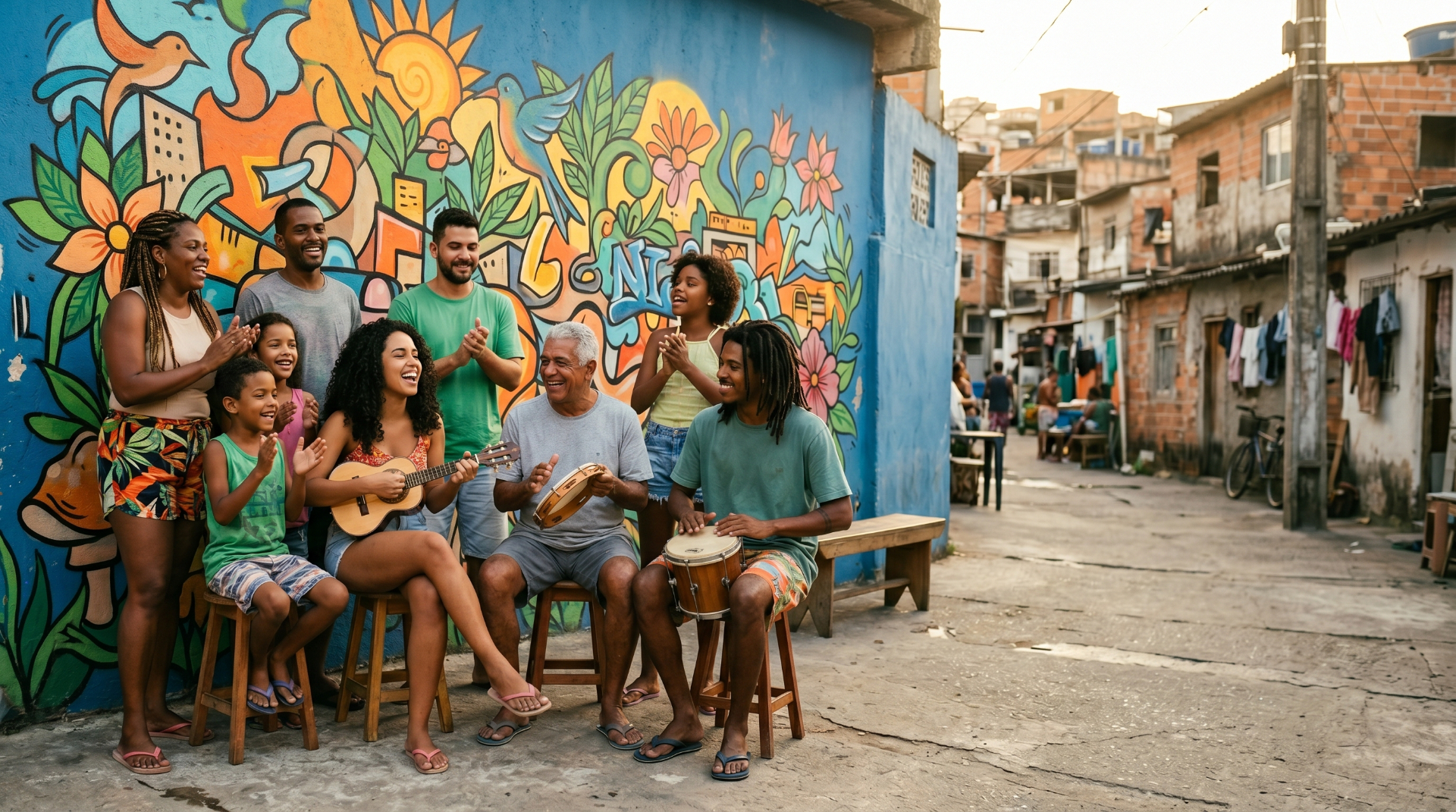 Oficina cultural com a comunidade da Maré